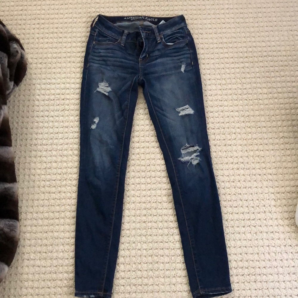 American eagle blue jeans size 0